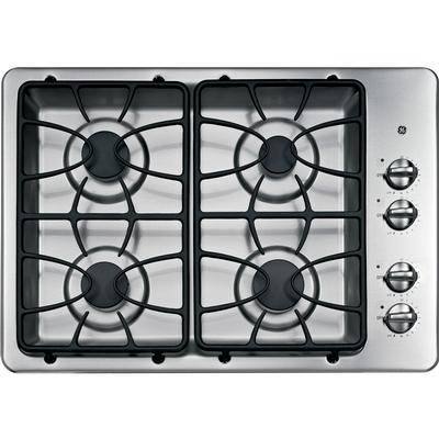 GE JGP329SETSS 30-inch Built-In Gas Cooktop, Stainless Steel