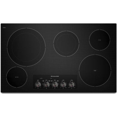 KitchenAid KECC664BBL 36-inch Built-In Electric Cooktop, Black