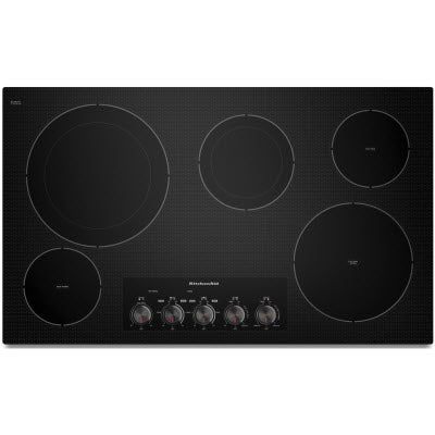 KitchenAid KECC664BBL 36-inch Built-In Electric Cooktop, Black