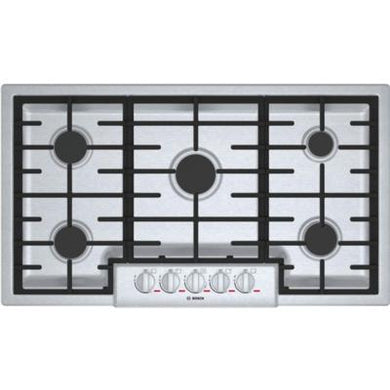 Bosch NGMP655UC 36-inch Built-in Gas Cooktop, Stainless Steel