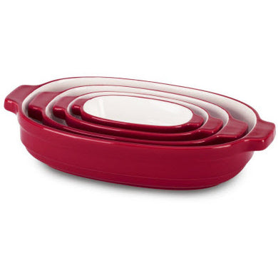 KitchenAid KBLR04NSER 4-Piece Bakeware Set, Red