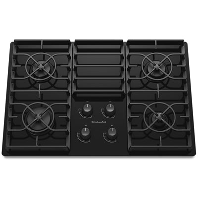 KitchenAid KGCC506RBL 30-inch Built-In Gas Cooktop, Black