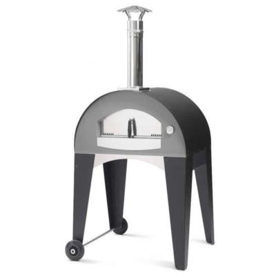 Fontana Forni Ischia CAPII Wood Freestanding Outdoor Pizza Oven, Gray