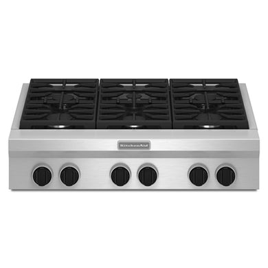 KitchenAid KGCU467VSSSP 36-inch Gas Rangetop, Stainless Steel