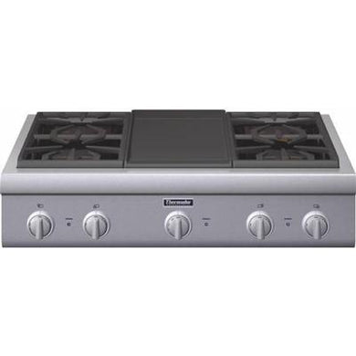 Thermador PCG364GD 36-inch Gas Rangetop with Star® Burners, Black